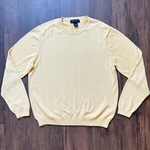 Brooks Brothers Supima Cotton Crewneck Sweater Yellow Men’s Large